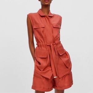 2 pieces short orange brick safari set